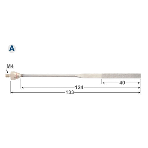 Mounted Diamond Files - Flat 5 x 1 x 40, 600 grit