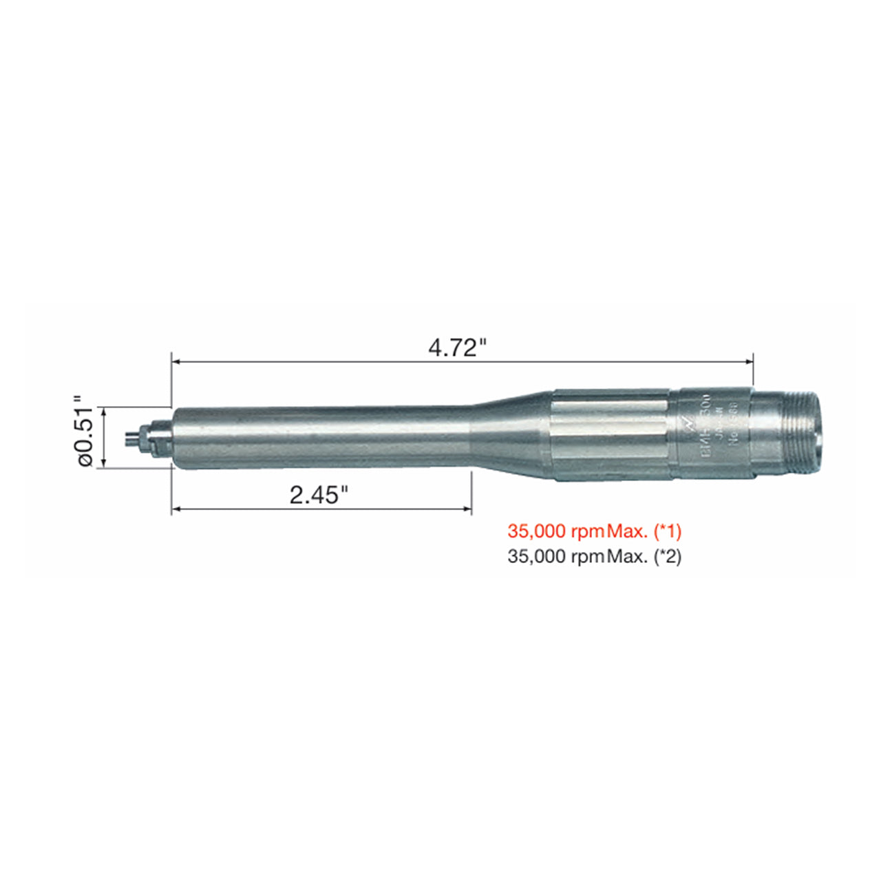 NSK BMH-300 φ3.175 Long Type Attachment - Emax EVOlution or ROTUS