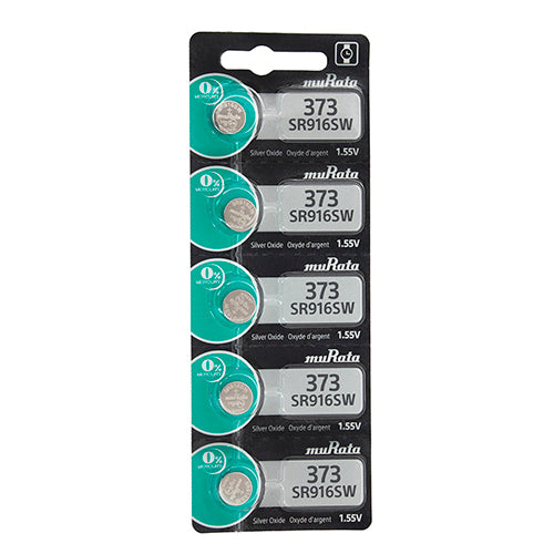 Sony® Murata Silver Oxide Watch Batteries - 373  (Pkg. of 5)
