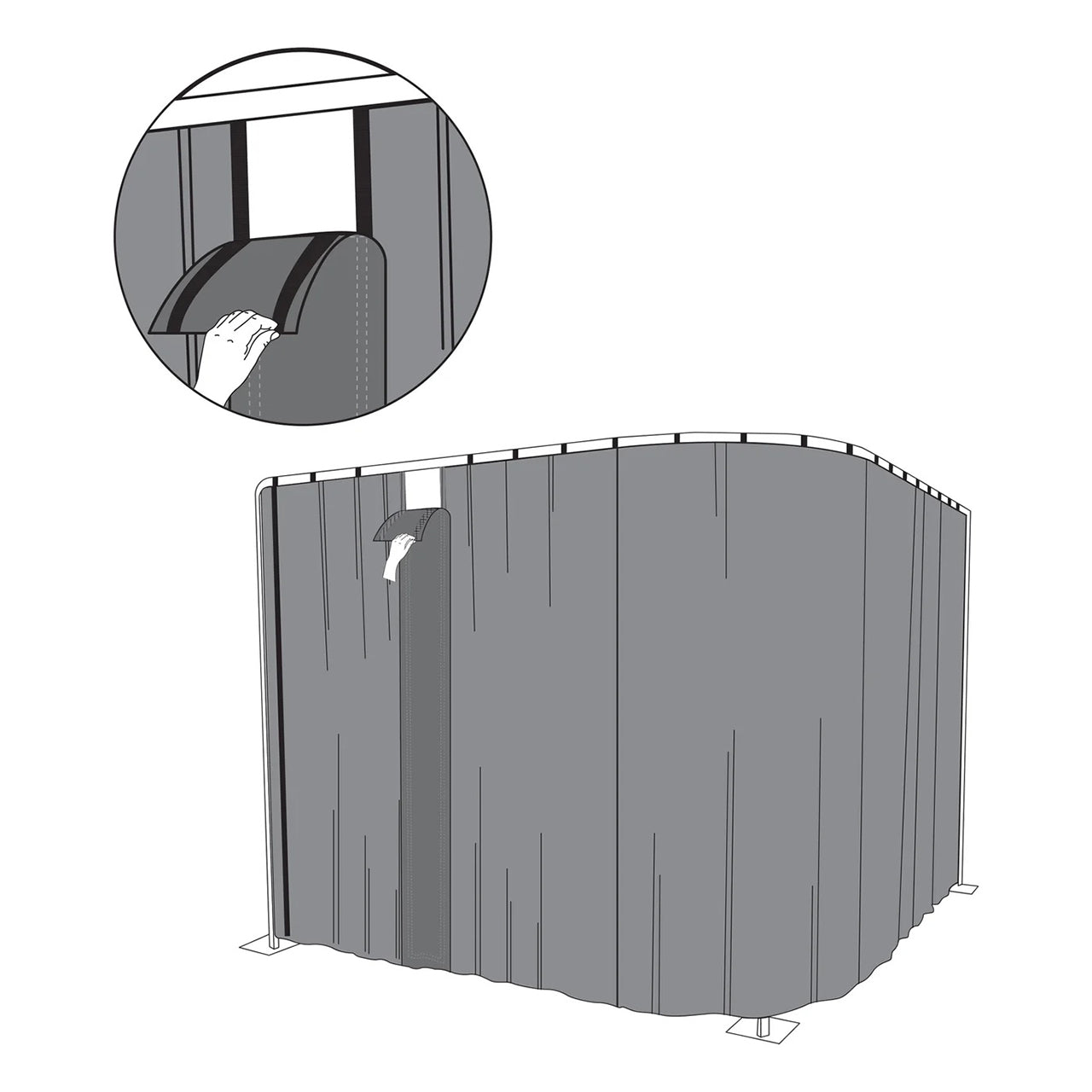 Hinge for 8' Laser Safety Barrier