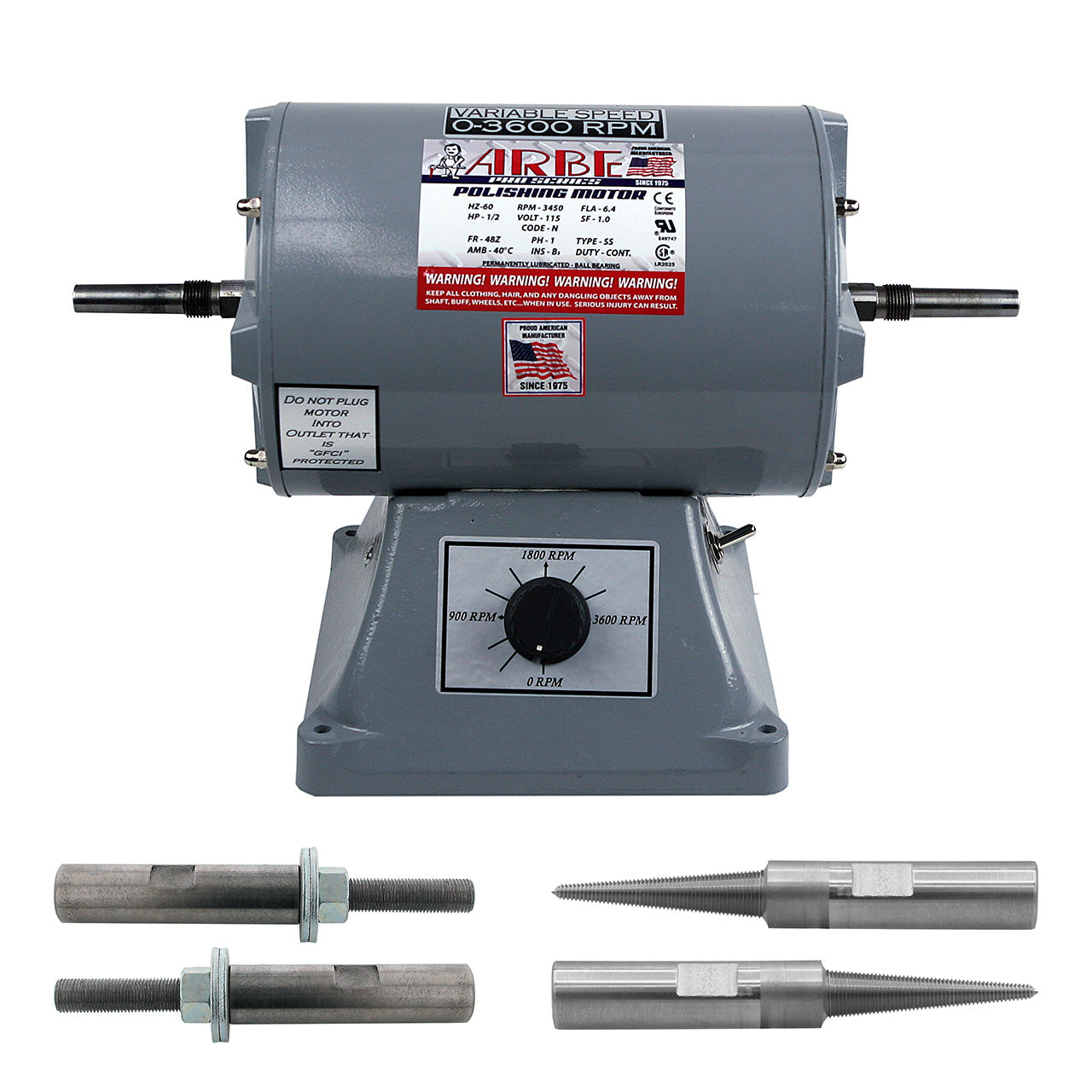 USED ARBE 1/2 HP Variable Speed Double Spindle Motor