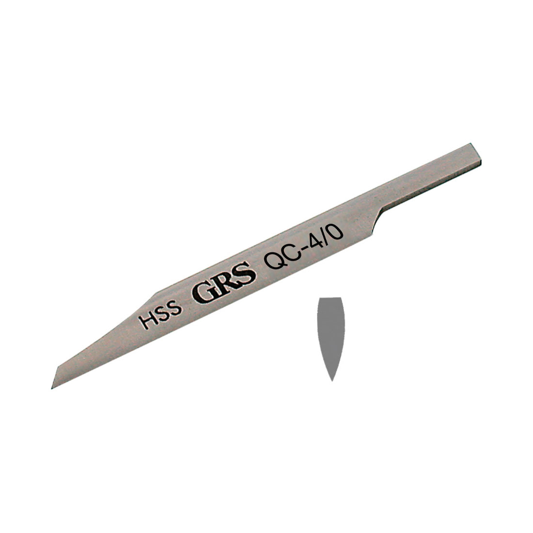 GRS® QC Gravers - Point Onglette, #4/0
